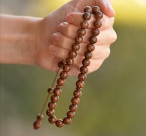 Rosario Islámico de Madera Ecológico, Hecho a Mano y Pulido, para Oración Diaria Musulmana, Zikr, Dhikr, Adoración Religiosa - Product Image 5