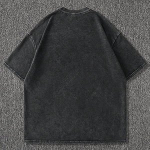 Men's Oversized Black Cotton <b>T</b>-<b>Shirt</b> Short Sleeve O-Neck Casual Jersey Knit Solid Color Blank Design - Product Image 1