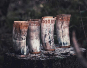 Vasos de Chupito Clásicos de Cerámica con Diseño Vikingo Hechos a Mano para Vino y Brandy - Product Image 4