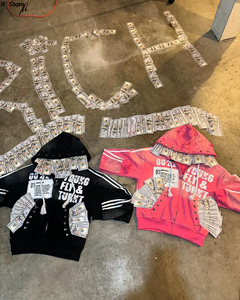 ชุดกีฬา Y2K สำหรับผู้หญิงและผู้ชาย ชุดเซ็ต 2 ชิ้น เสื้อฮู้ดดี้โอเวอร์ไซส์และกางเกงวอร์มสไตล์ฮิปฮอป ชุดลำลอง - Product Image 4