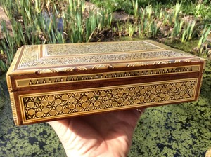 Caja de Regalo con Incrustaciones de Hueso de la Mejor Calidad, con Patrón de Mosaico Hecho a Mano, Empaque Elegante y de Lujo para Joyería, Regalos de Boda - Product Image 3