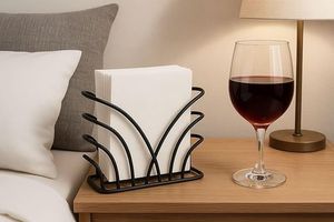 Porte-serviettes moderne en forme de montagne, design noir et blanc, boîte à mouchoirs autoportante décorative - Product Image 3