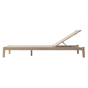 Minimalist Teak Wood Outdoor Sun Lounger Adjustable <b>Reclining</b> Durable Poolside Daybed Modern Hotel Garden Patio Furniture - Product Image 3