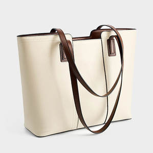 Bolso Tote de Cuero Vacuno Genuino de Lujo para Mujer, Gran Capacidad, 33x28x11cm, Cierre de Cremallera, para Todas las Temporadas, Venta al Por Mayor - Product Image 2