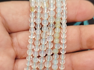 ลูกปัดพลอยอาเกตสีเทาทรงกลมขนาด 4 มม. ขายส่ง สำหรับทำเครื่องประดับ DIY - Product Image 4