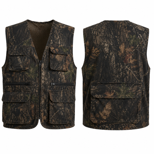 Gilet de chasse camouflage pour homme, sans manches, en polyester respirant, style automne, pour activités de plein air - Product Image 1