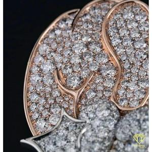 จี้รูปหัวใจประดับเพชรแบบ Iced Out พร้อมเครื่องประดับสไตล์สตรีทแวร์ดีไซน์เนอร์และเคลือบเงิน - Product Image 5
