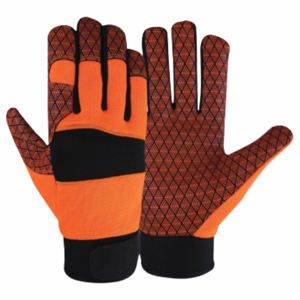 Guantes de Trabajo Mecánicos JNM SAFETY Amara de Alta Calidad, 11 oz, Cuero Sintético Resistente, Muñequera Ajustable, Resistentes a la Abrasión y al Calor - Product Image 1