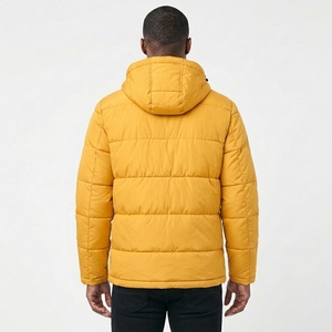 Veste d'hiver à capuche pour homme, doublée et matelassée, entièrement zippée, décontractée, pour l'extérieur - Product Image 5