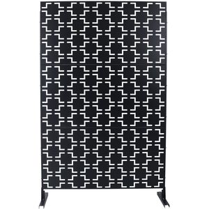 76\" H by 48\" W Indoor/Outdoor Freestanding Metal Privacy <b>Screen</b> <b>Decorative</b> Divider for Deck Balcony for Privacy Outdoor Living - Product Image 1