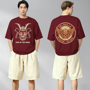 T-shirt décontracté pour homme, coupe classique, épaules tombantes, streetwear, haute qualité, 240 grammes, imprimé DTG, tissu tricoté polyester/coton - Product Image 5