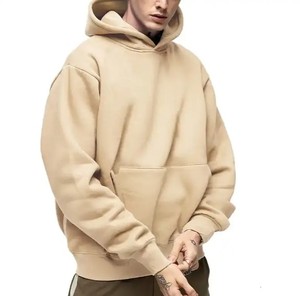 Sweat à capuche double couche en coton 100% de haute qualité, style streetwear, personnalisé, en molleton français, surdimensionné, pour hommes, fabriqué au Pakistan - Product Image 1