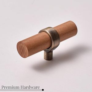 Perillas de cajón de madera natural, herrajes para muebles rústicos hechos a mano para el hogar Tradebyd - Product Image 1