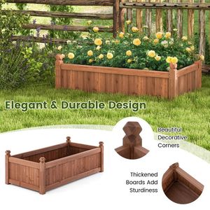 Jardinière rectangulaire de 46 x 24 x 16 pouces avec trous de drainage, pots et jardinières pour jardin, pelouse et cour arrière - Product Image 2