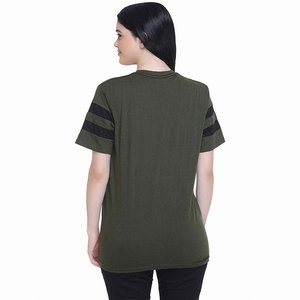 T-shirt décontracté d'été pour femme, col rond, manches courtes, couleur unie, coupe ample, idéal pour l'extérieur - Product Image 2