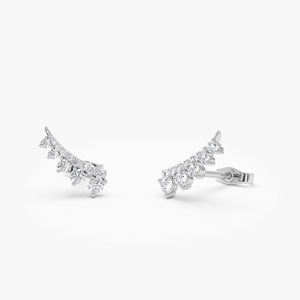 Pendientes de Oro de 14k con Diamante Natural de 0.31ct, Joyería Fina para Mujer, Certificados por Terceros, Hechos a Mano - Product Image 4