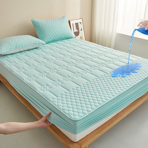 Protège-matelas matelassé imperméable et respirant 100 % polyester, lavable en machine, toutes saisons, pour adultes - Product Image 4