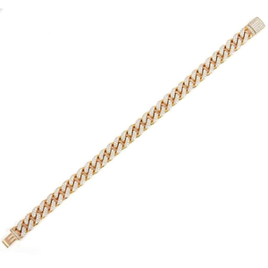 Moissanite Cuban Link <b>Bracelet</b> Iced Out Gold Tone Hip Hop Jewelry Luxury Chain <b>Bracelet</b> for <b>Men</b> Women - Product Image 4