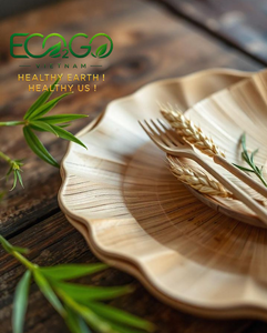 จานเสิร์ฟใบปาล์ม Eco2go เวียดนาม ชุดภาชนะใส่อาหารย่อยสลายได้ เป็นมิตรกับสิ่งแวดล้อม ปลอดภัยสำหรับเครื่องล้างจาน ปลอดสารพิษ ดีไซน์เรียบง่าย - Product Image 6