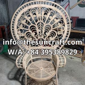 Elegant <b>Small</b> Rattan Kids Wicker Peacock Armchair Chair Toddler Furniture Kids Room Factory Price High Quality Cheap Wholesale - Product Image 4