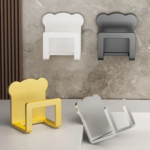 ที่เก็บฟองน้ำติดผนังรูปหมี สแตนเลสสตีล ชั้นเดียว ดีไซน์มินิมอล ทนทาน - Product Image 1