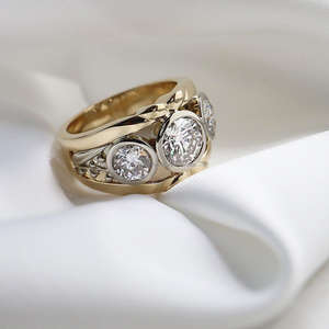 Igi/gia Lab เติบโตวินเทจ14K สีขาวทองแต่งงาน/หมั้นแหวนดีใส่ได้ทั้งชายและหญิงของขวัญงานปาร์ตี้ครบรอบ - Product Image 4