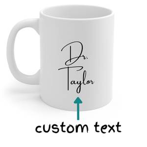 Mug en céramique blanche imprimé par sublimation avec la marque Khadim Handicrafts de haute qualité, compatible lave-vaisselle et micro-ondes, design de style américain - Product Image 1