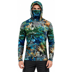Sweat-shirt à capuche personnalisé pour homme, à séchage rapide, imperméable, protection solaire UPF 50+, respirant, manches longues, pour la pêche - Product Image 2