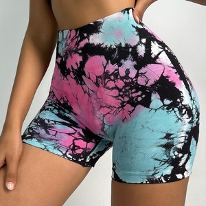 Shorts de yoga respirants sans couture personnalisables avec logo pour femmes, shorts de sport taille haute pour la gym et le fitness - Product Image 1