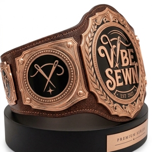 Cinturón de Campeonato Personalizado, Cinturón de Premio con Placas Metálicas Premium, Diseño Decorativo, Correa Ajustable, Trofeo para Competencia Deportiva, OEM - Product Image 5