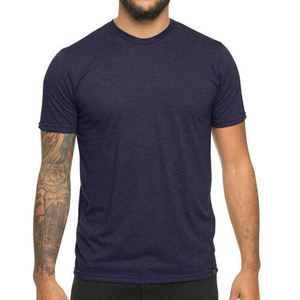 T-shirt en coton tricoté de qualité supérieure pour homme, longueur normale, tissu respirant anti-boulochage à séchage rapide pour un look impeccable et un confort quotidien - Product Image 1