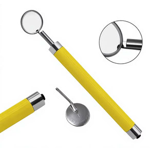 Premium Dental Mouth <b>Mirror</b> <b>LED</b> Light Silver Handle German Stainless Steel Ergonomic Manual Oral Examination Diagnostic <b>Mirror</b> - Product Image 1
