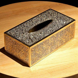 Caja de pañuelos de metal dorado pulido de calidad superior, diseño vintage, tamaño personalizado, al precio más bajo - Product Image 4