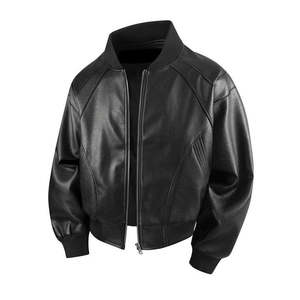 Veste en cuir, mode d'hiver, veste en cuir véritable, qualité supérieure, coupe-vent, veste décontractée streetwear pour hommes - Product Image 1