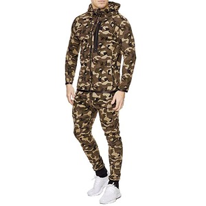 Ensemble de survêtement camouflage personnalisé pour homme, coupe ajustée, sweat à capuche et pantalon de jogging, vêtements de sport, fabricant et fournisseur OEM d'articles de sport - Product Image 2