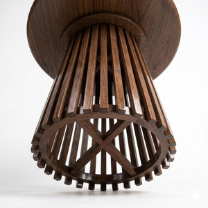 Modern Terrace Durable Solid Teak Water Resistant Nusa Slatted <b>Coffee</b> <b>Table</b> Outdoor Accent <b>Table</b> <b>Walnut</b> Finish - Product Image 3