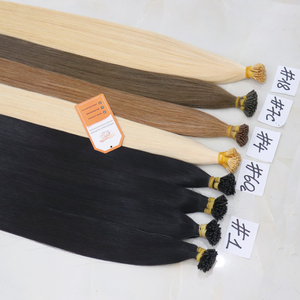 Extensiones de cabello Remy vietnamita virgen 100%, cutícula de trama única alineada, larga vida útil, estilos de Punta I de alta calidad - Product Image 5