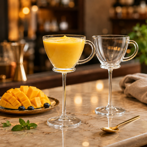 Verres à cocktail transparents en borosilicate faits à la main de 280 ml, sans plomb, coupe Martini, verres à margarita, verrerie de bar réutilisable en gros - Product Image 6