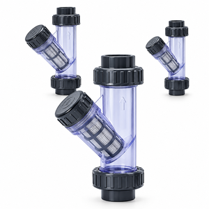 Filtre en Y transparent en PVC/UPVC DN15-DN100 pour tuyaux – Filtre manuel anti-colmatage pour sédiments et impuretés dans l'eau - Product Image 2