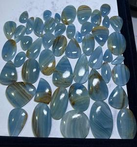 Lot en gros de cabochons de calcite bleue naturelle de qualité, pierres précieuses de taille libre pour la fabrication de bijoux fins - Product Image 3