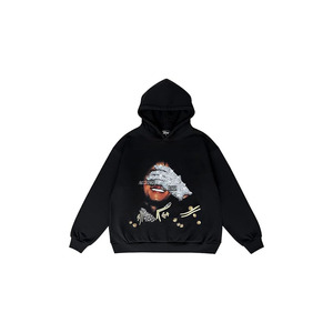 Rhinestone Hoodie, <b>Mens</b> Long Sleeve Hooded <b>Pullover</b>, Unisex Graphic Top, The <b>for</b> Fans - Product Image 1