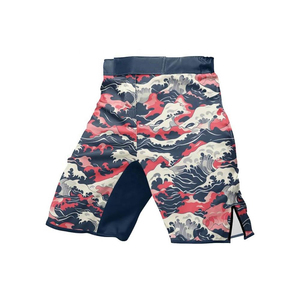 Shorts de MMA personnalisés en polyester et élasthanne de haute qualité, imprimés par sublimation, pour l'entraînement au Jiu-Jitsu, au Kickboxing et aux arts martiaux. - Product Image 3