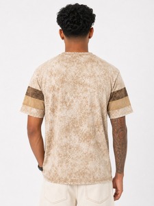 เสื้อยืดผู้ชายทรงปกติสไตล์วินเทจ ผ้าฝ้าย 100% เนื้อหนา ถักทออย่างเป็นมิตรต่อสิ่งแวดล้อม พิมพ์ลายด้วยเทคนิค Heat-Transfer สำหรับการฟอกสีแบบ Acid Wash - Product Image 6