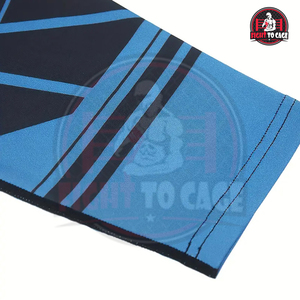Breathable Spandex/Nylon 2-Piece <b>Compression</b> <b>Shirt</b> & Legging Set for Men <b>Black</b>/Blue Quick Dry Full Sleeve MMA/BJJ Training - Product Image 6