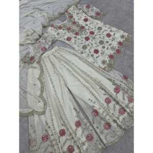 Hermoso conjunto Dupatta superior y elegante para mujer para fiestas - Product Image 2