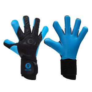 Custom Made Leather Goal Keeper Gloves with <b>Finger</b> Protection Adjustable Wrist <b>Strap</b> Touch Screen Compatible Made in Pakistan - Product Image 1