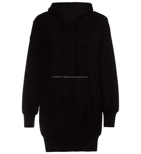 2024 ขายร้อนPulloverฤดูหนาวผู้หญิงที่กําหนดเองEmptyแฟชั่นแขนยาวผ้าฝ้ายMaxi Hoodieชุดด้านข้างSlit Hoodies - Product Image 3