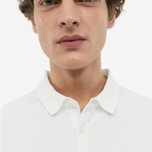 Vêtements de golf pour hommes, logo brodé personnalisé, vêtements décontractés, 100% coton, polo de golf uni pour hommes - Product Image 4