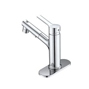Rubinetto Moderno Monocomando per Lavabo Bagno con Doccetta Estraibile e Tappo Scarico a Scomparsa - Rubinetti per Lavabo e Lavandino - Product Image 4