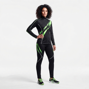 Women Cheerleading Athletic Tracksuit Set Custom Printed Sports <b>Jacket</b> and Matching Pants Professional Team Training Uniform - Product Image 1